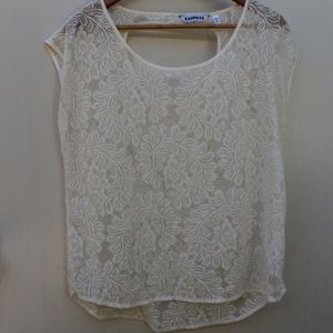 Express Paisley Lace Blouse